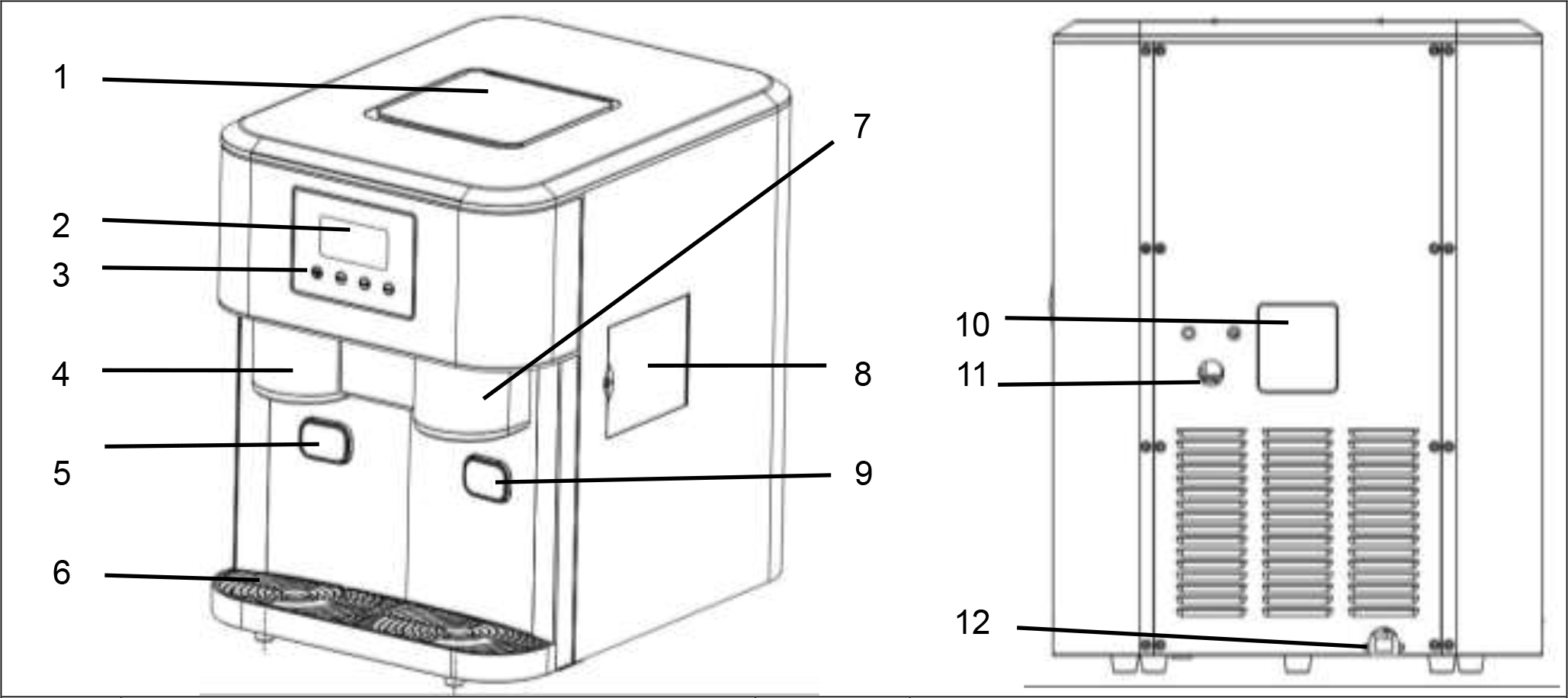 .com: Crushed ice and ice Cube Maker with ice Water Function